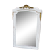 Old mirror white patinated fireplace top