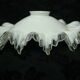 Toothed white opaline lampshade 30s
