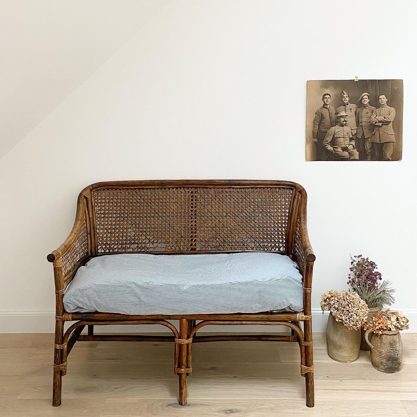 Rattan bench and canning