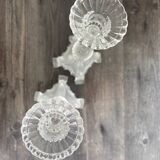 Pair of antique candlesticks Val Saint Lambert - Griffin model