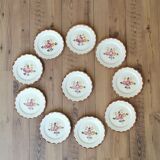 10 Longchamp dessert plates Agen model