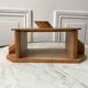 Art Deco box in beech and glass 30s