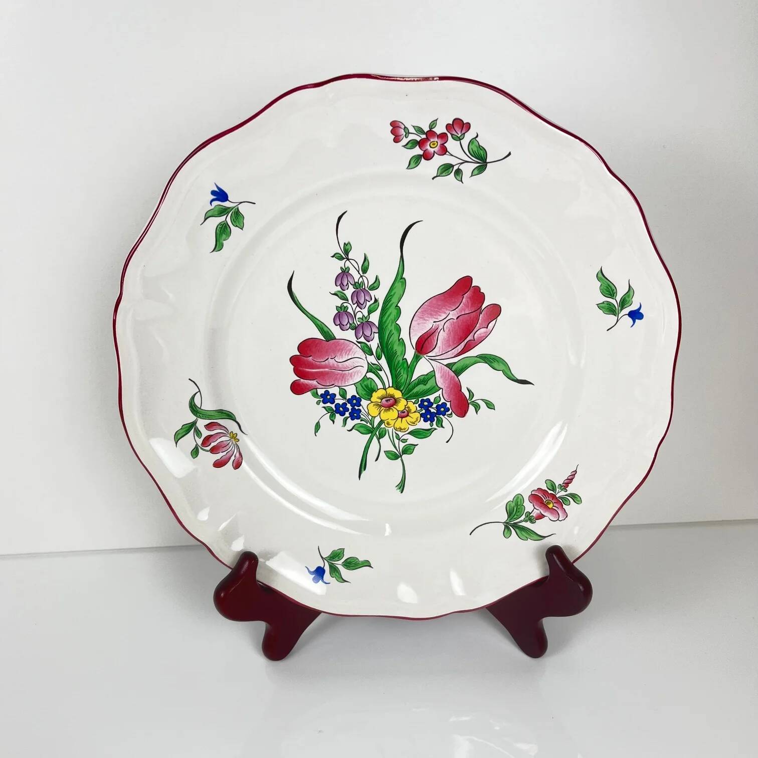 Set of 6 flat plates KG Luneville – Réverbère model