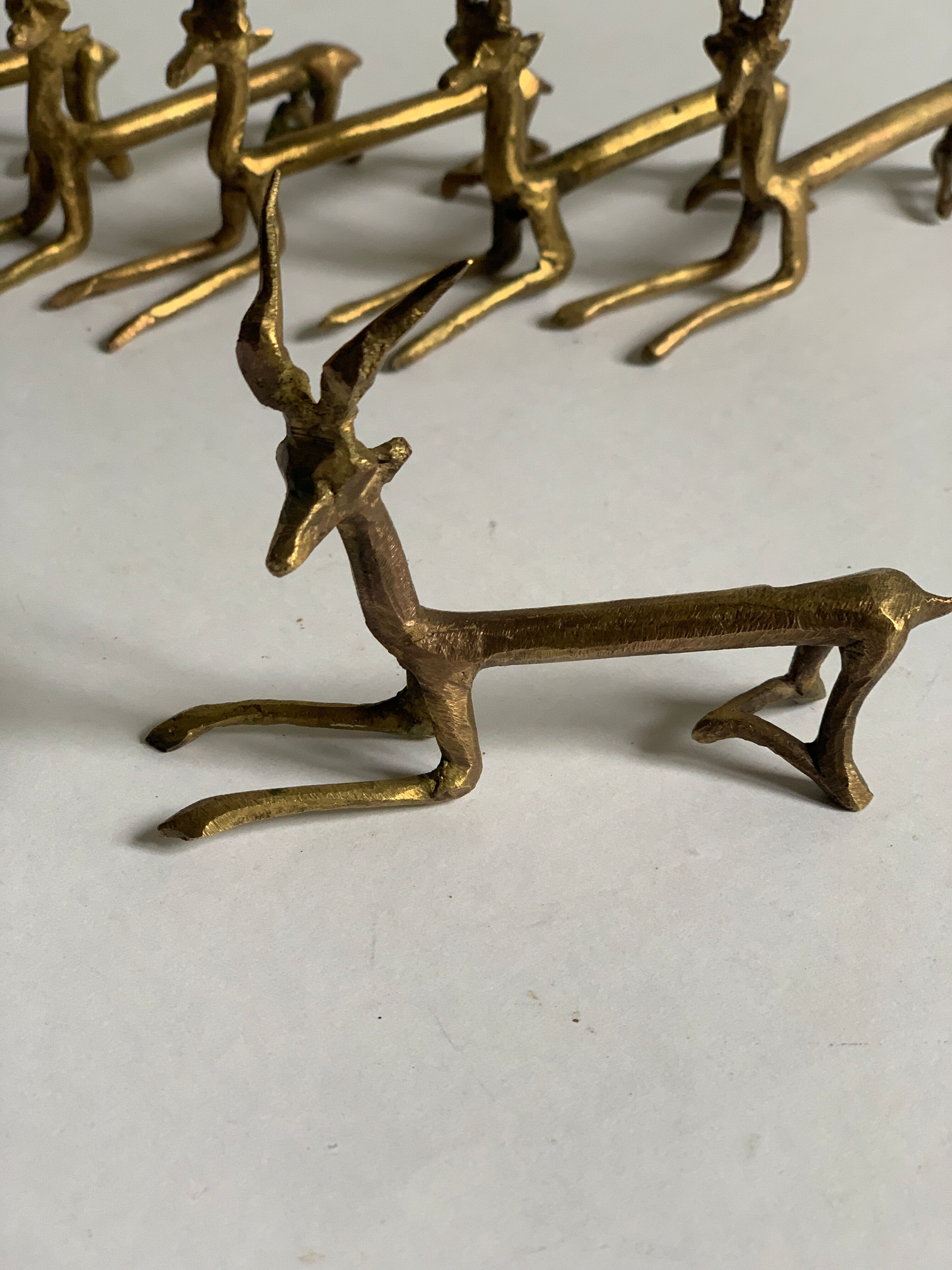 Brass antelope knife holder