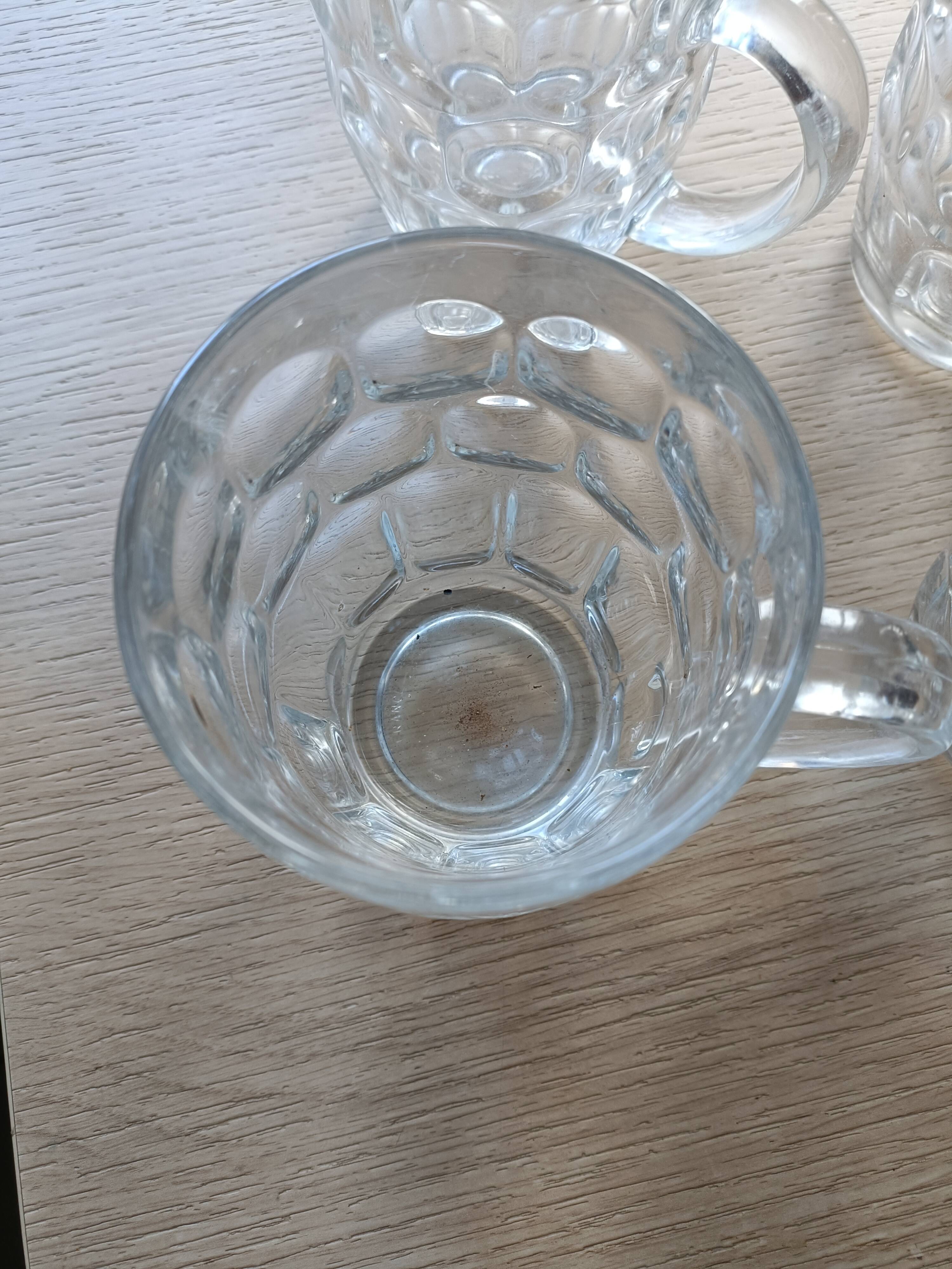 4 glass beer mugs 500ml