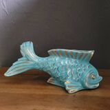 Fish Turquoise Vase 1950 Paby