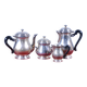 Service, tea, coffee, in silver metal François Frionnet