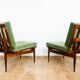 Paire de fauteuils verts du milieu du siècle 1965