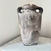 Vintage German Lava Style Grey Brown Amphora Vase, West Germany 1970s