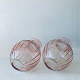 Paire de vases en verre