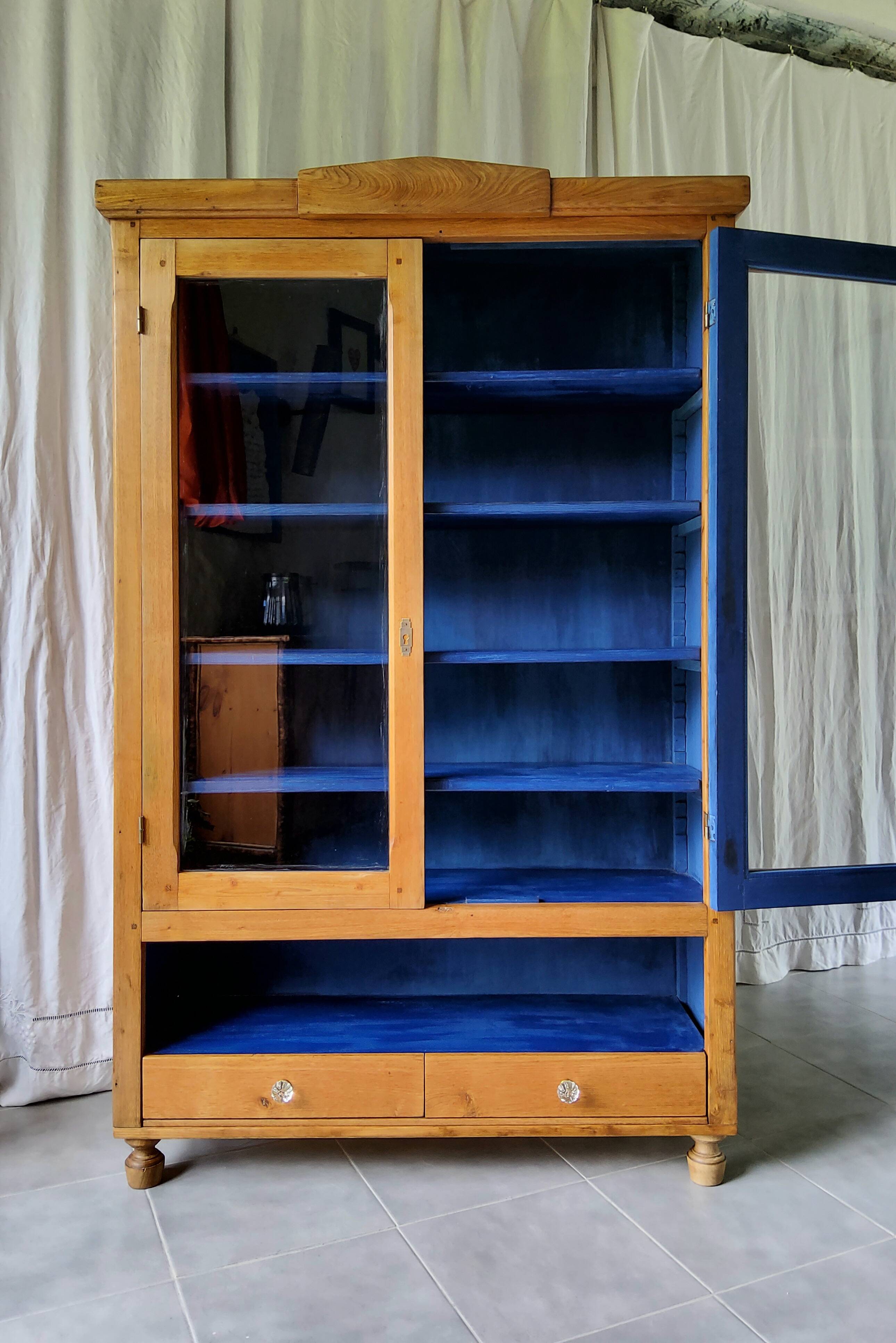 Glass-fronted bookcase