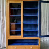 Glass library cabinet