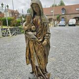 statue of the virgin and child in polyester