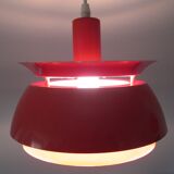 Set of 2 Danish Mid-century vintage Nevada pendant lights, orange, PH style, by Vitrika Denmark