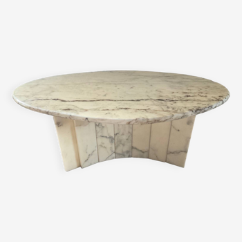 Table basse vintage en marbre de carrare