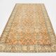 Tapis vintage à motifs floraux orange et noirs