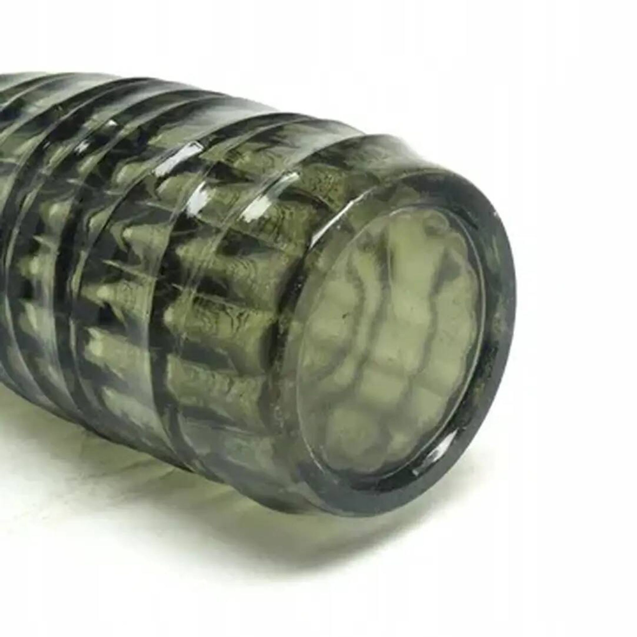 Baleron vase Modernism, transparent glass, HSG Ząbkowice, Poland, 1970s