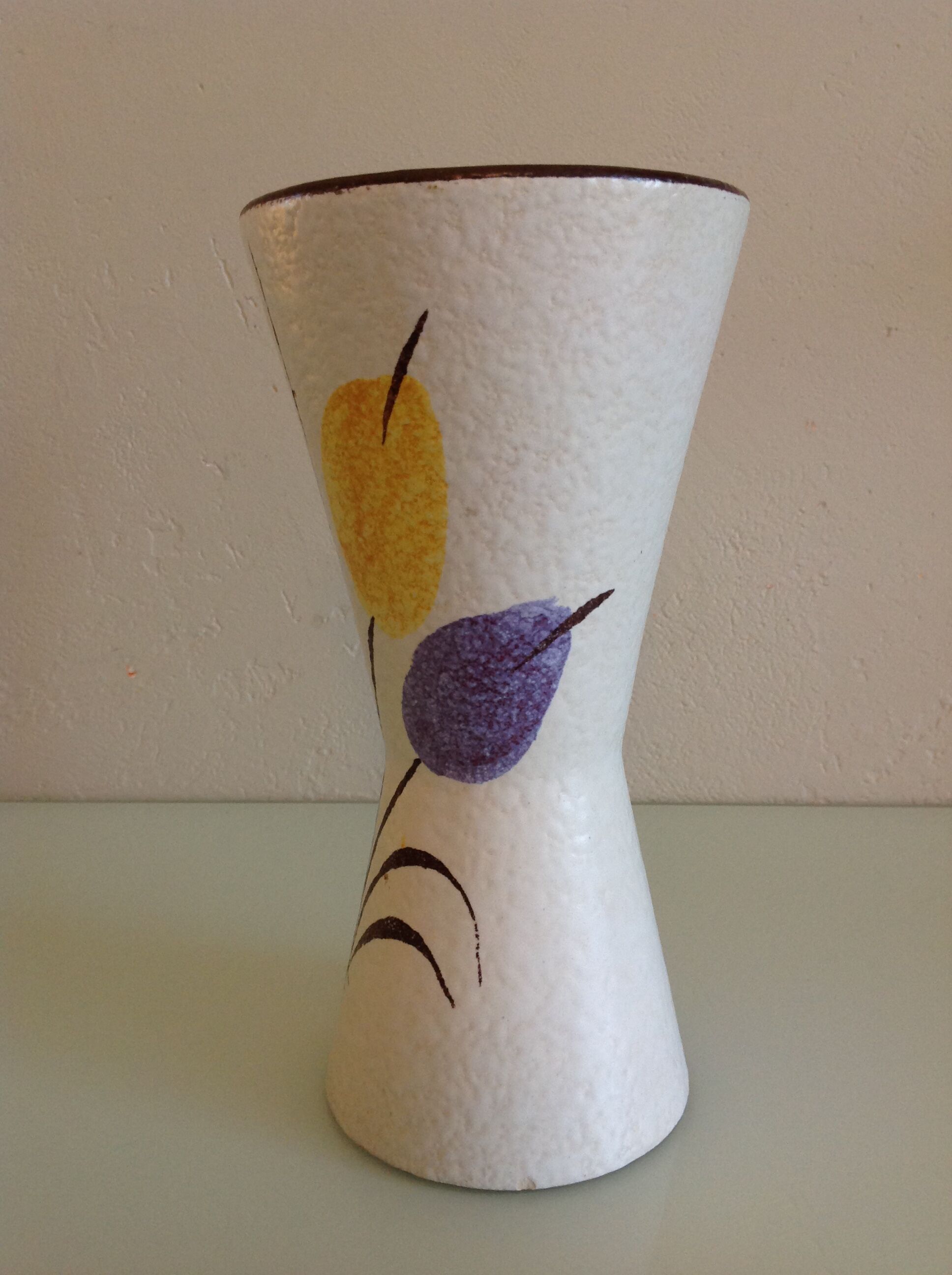 Grey cermal vase / vintage 60-70s