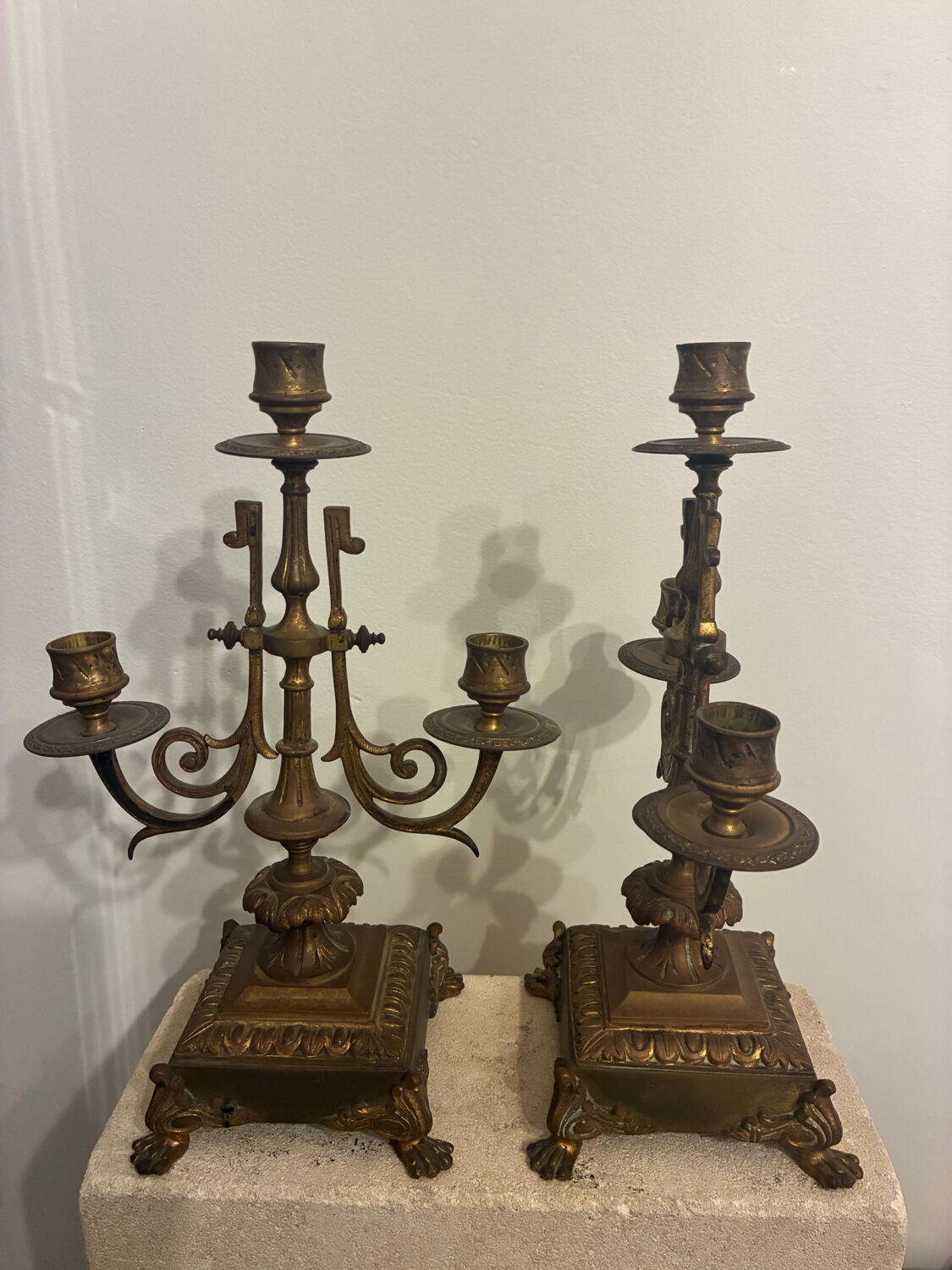 Pair of candelabra, 19th century candlesticks