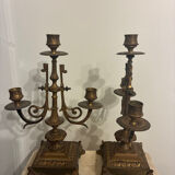 Pair of candelabra, 19th century candlesticks