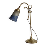 1900 adjustable lamp in brass and glass paste