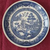 6 vintage english plates stafford shire asian pattern