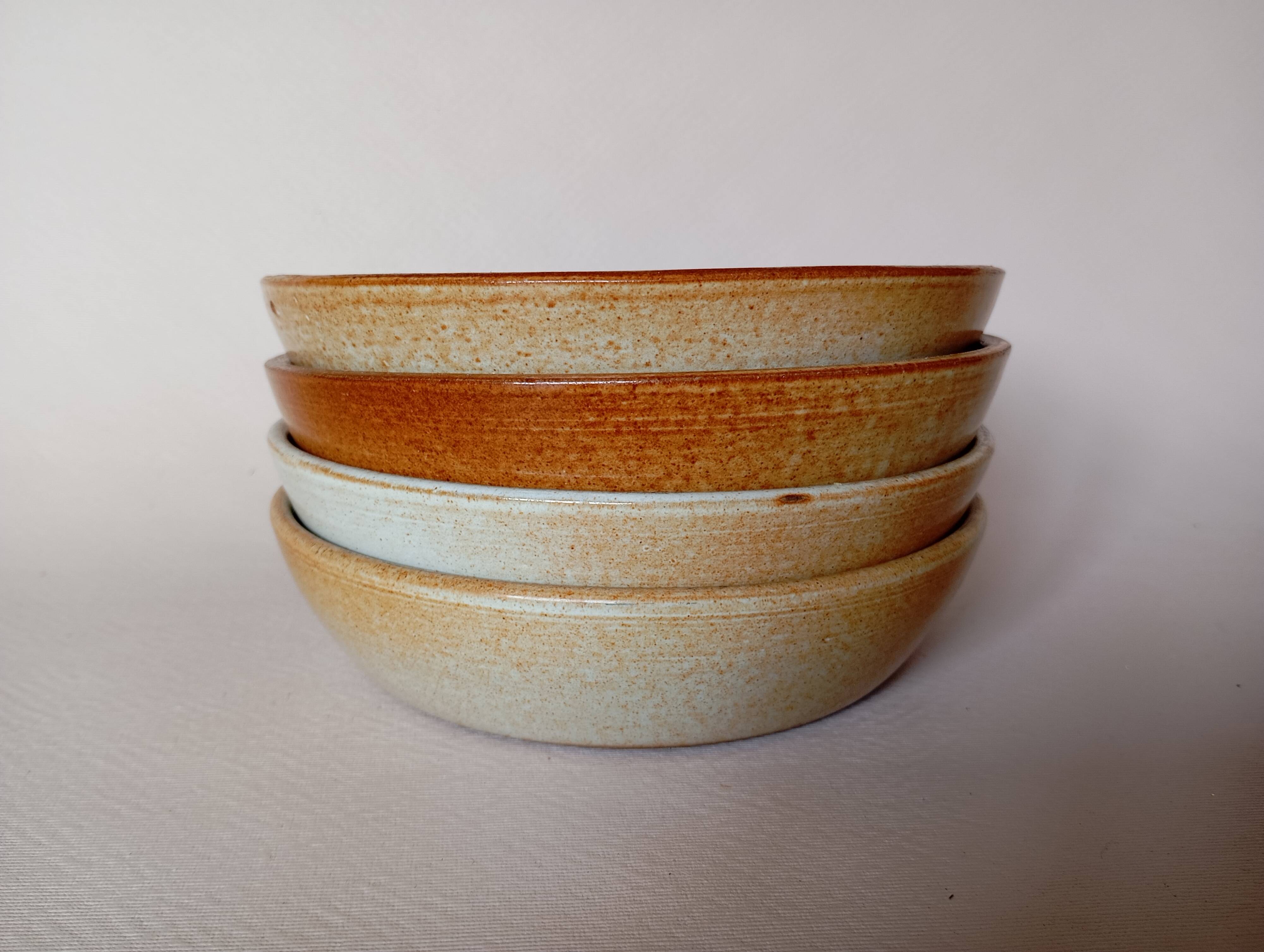 4 Montgolfier stoneware calotte plates