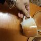 Pair of sandstone cups