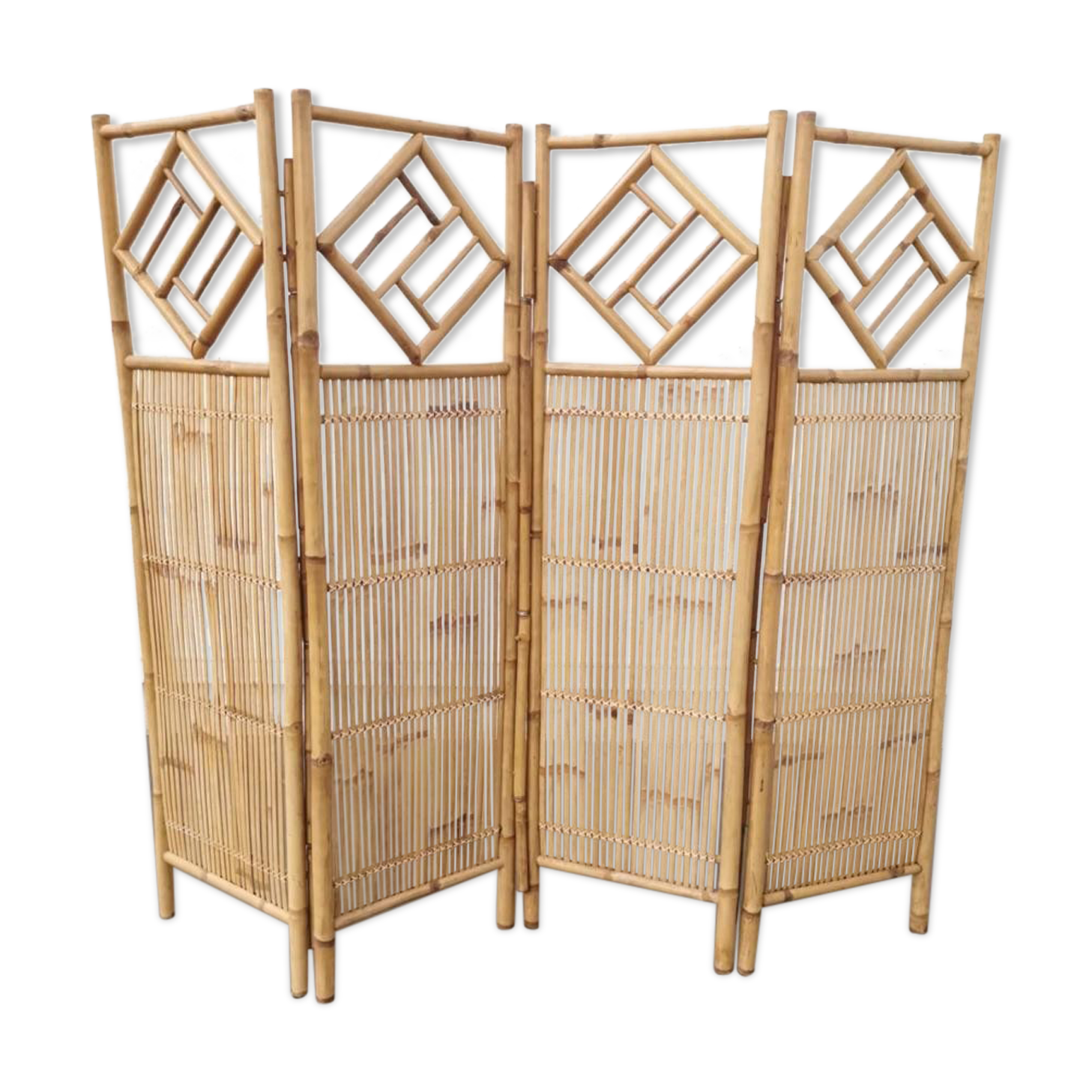 Bamboo and rattan screen