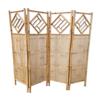 Bamboo and rattan screen