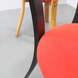 4 chaises en bois, années 1970