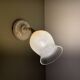Vintage tulip wall lamp in pink and white glass