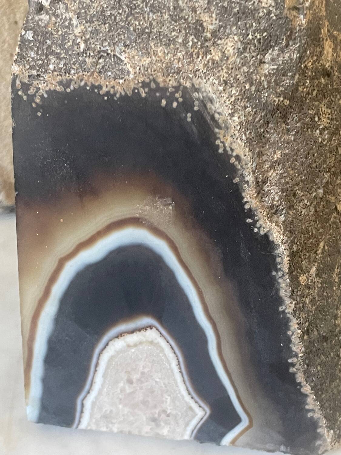 Paire de serres-livres en agate 4,3kg