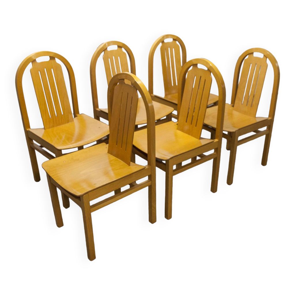 Set of 6 Baumann Argos chairs 1999 Selency