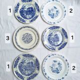 Vintage blue dinner plates