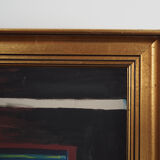 Painting „The Village House's Interior”, Scandinavian design, 1970s