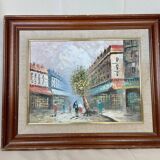 Tableau encadré huile sur toile signée Burnett