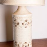 Danish table lamp in beige enamelled stoneware by Bitossi for Bergboms 1960.