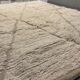 Handmade Moroccan Berber rug, cream and beige with diamonds 150x263cm