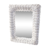 White rattan mirror 27x40cm