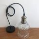 Pendant Light With Vintage Twisted Glass Globe Electrical System New
