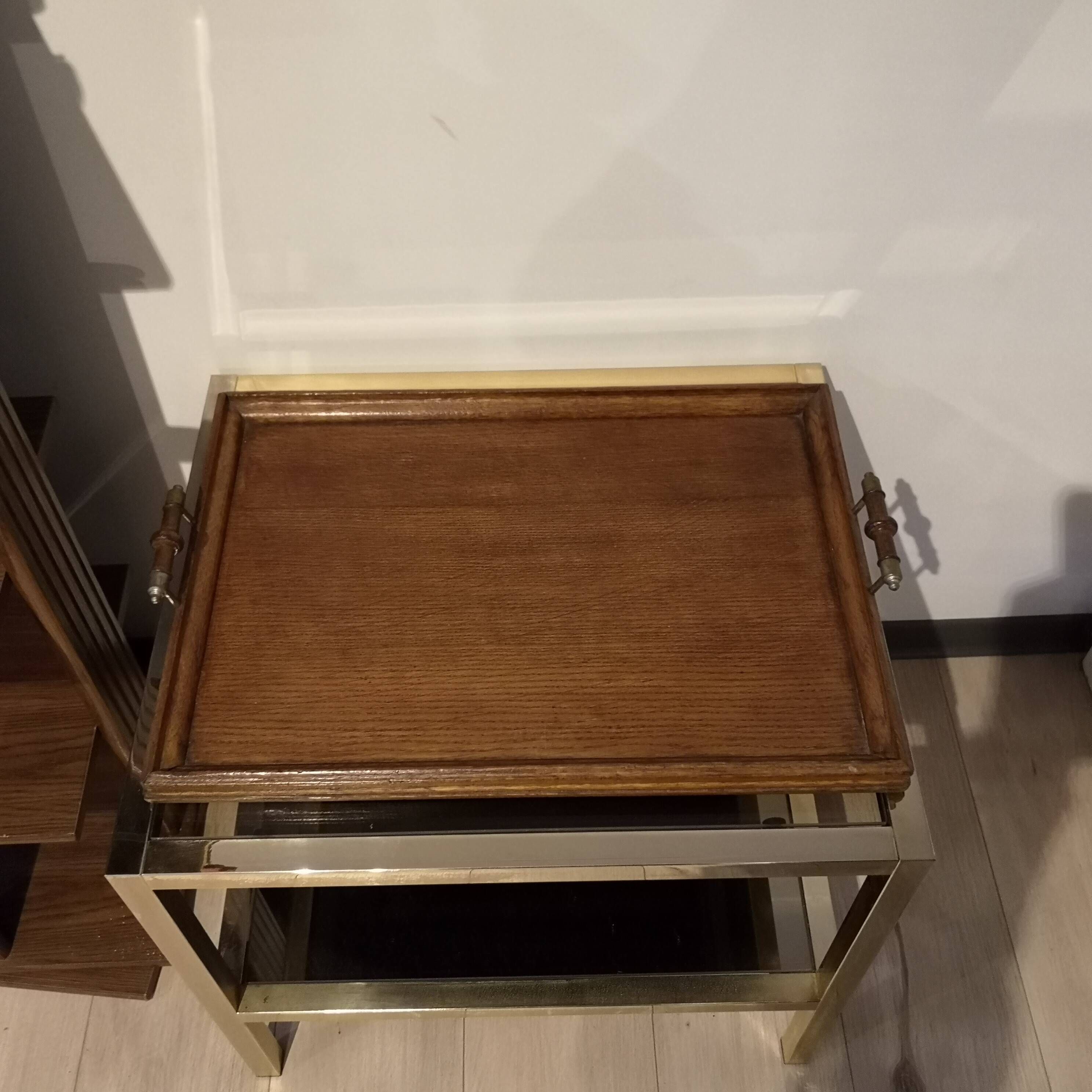 Oak and brass tray arts and crafts art craft victorian 19th century