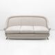 French of Mid-Century Sofa in Art Deco Style with Brass Details, 1950s