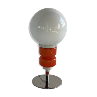 Lampe italien orange et métal, Italie, années 1970