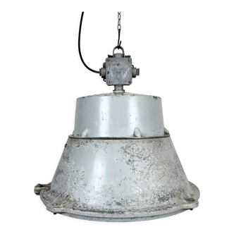 Industrial Polish Cast Aluminium Factory Pendant Lamp from Mesko, 1970s