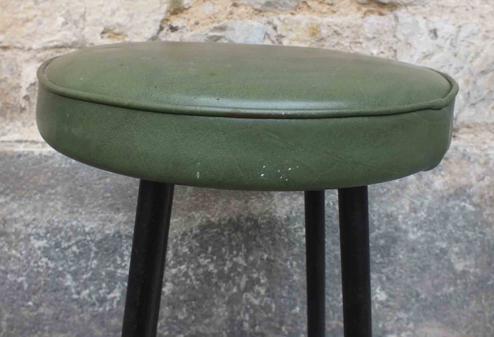 Set of 3 old bar stools 50, 60s