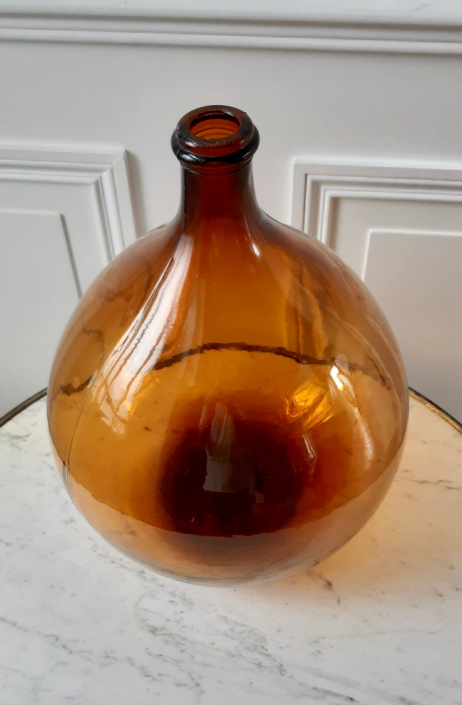 Dame-jeanne ambrée ancienne 10L