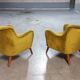 Pair of chairs 50s 60s Design original Italian gold