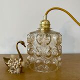 Vintage amber glass tulip walker