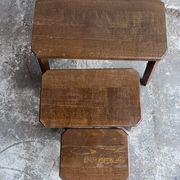 Nest of oak tables – set of 3